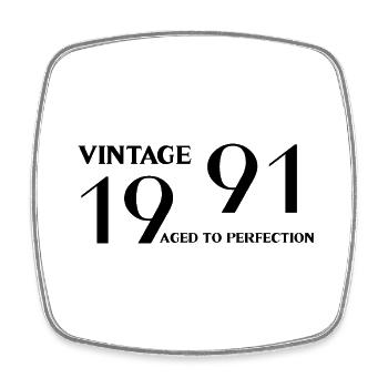 Jahrgang 1991 bis zur Perfektion gereift - Viereckiger Kühlschrankmagnet - Weiß - Vorne