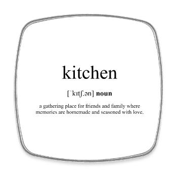 Kitchen | Küche Definition Dictionary - Viereckiger Kühlschrankmagnet - Weiß - Vorne