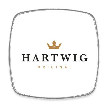 Hartwig Original Family Logo - Square fridge magnet - white - Front