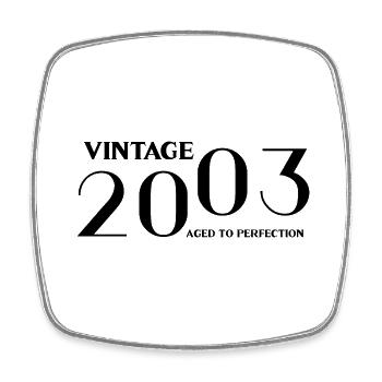 Vintage 2003 aged to perfection - Square fridge magnet - white - Front