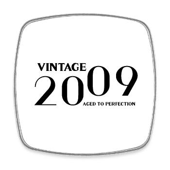 Jahrgang 2009 bis zur Perfektion gereift - Viereckiger Kühlschrankmagnet - Weiß - Vorne