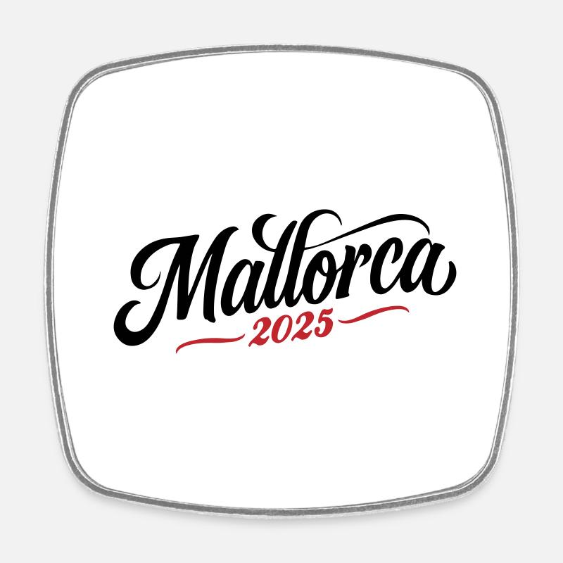 Majorque 2025 - Magnet carré - blanc
