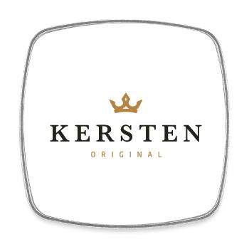 Kersten Original Familienlogo - Viereckiger Kühlschrankmagnet - Weiß - Vorne