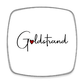 Vacances Golden Sands Heart - Magnet carré - blanc - Devant