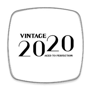 Vintage 2020 aged to perfection - Magnet carré - blanc - Devant