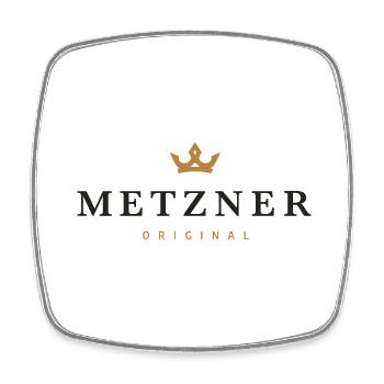 Metzner Original Family Logo - Square fridge magnet - white - Front
