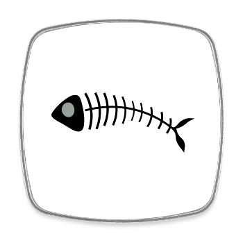 Sternzeichen Fisch - Viereckiger Kühlschrankmagnet - Weiß - Vorne