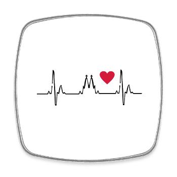 cologne - Square fridge magnet - white - Front