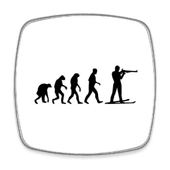 biathlon - Square fridge magnet - white - Front