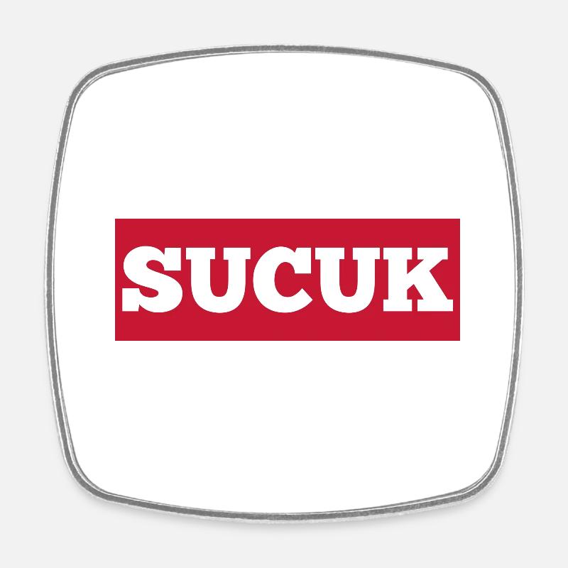 Sucuk 2 - Square fridge magnet - white