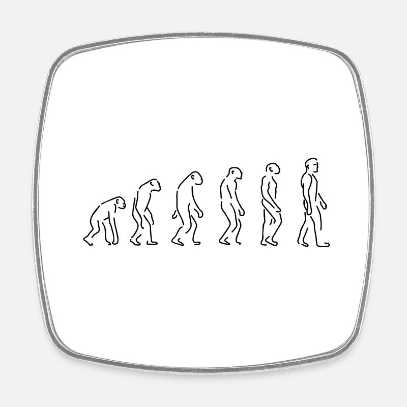 Evolution - Magnet carré - blanc