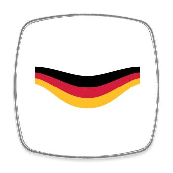 drapeau allemagne équipe sportive équipe allemagne couleurs - Magnet carré - blanc - Devant