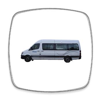 Camping-car AUS et NZ - Magnet carré - blanc - Devant