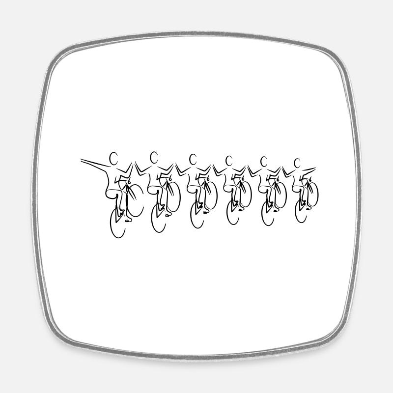 6er Kunstradsport 005 - Square fridge magnet - white