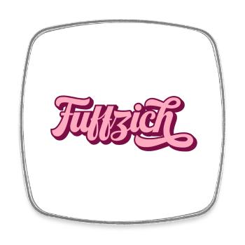 Fuffzich 50. Geburtstag Birthday Fünfzig Geschenk - Viereckiger Kühlschrankmagnet - Weiß - Vorne