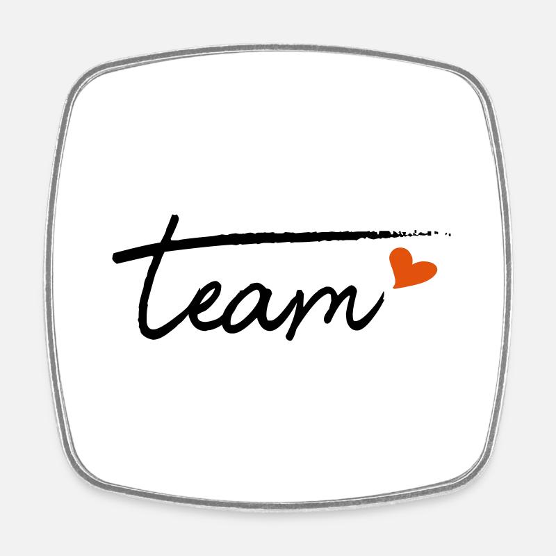 Team - Square fridge magnet - white