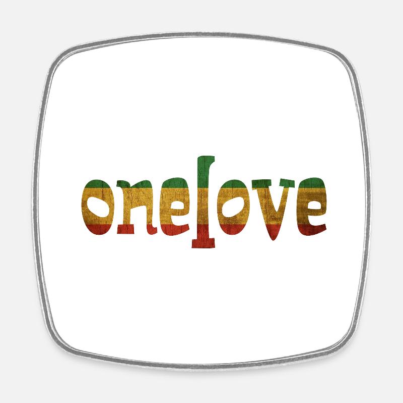 One Love - Magnet carré - blanc
