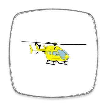 ec145 ah145 Hubschrauber Helikopter Helicopter - Viereckiger Kühlschrankmagnet - Weiß - Vorne