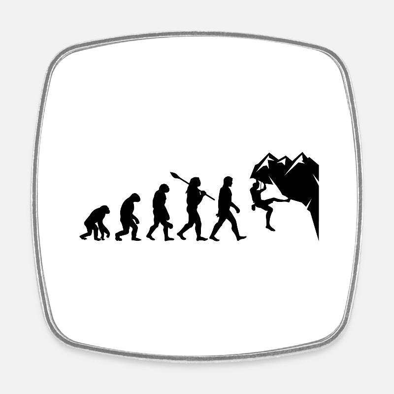 Escalade évolution - Magnet carré - blanc