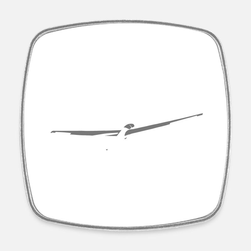 ask21 Glider Glider Glider Glider - Square fridge magnet - white