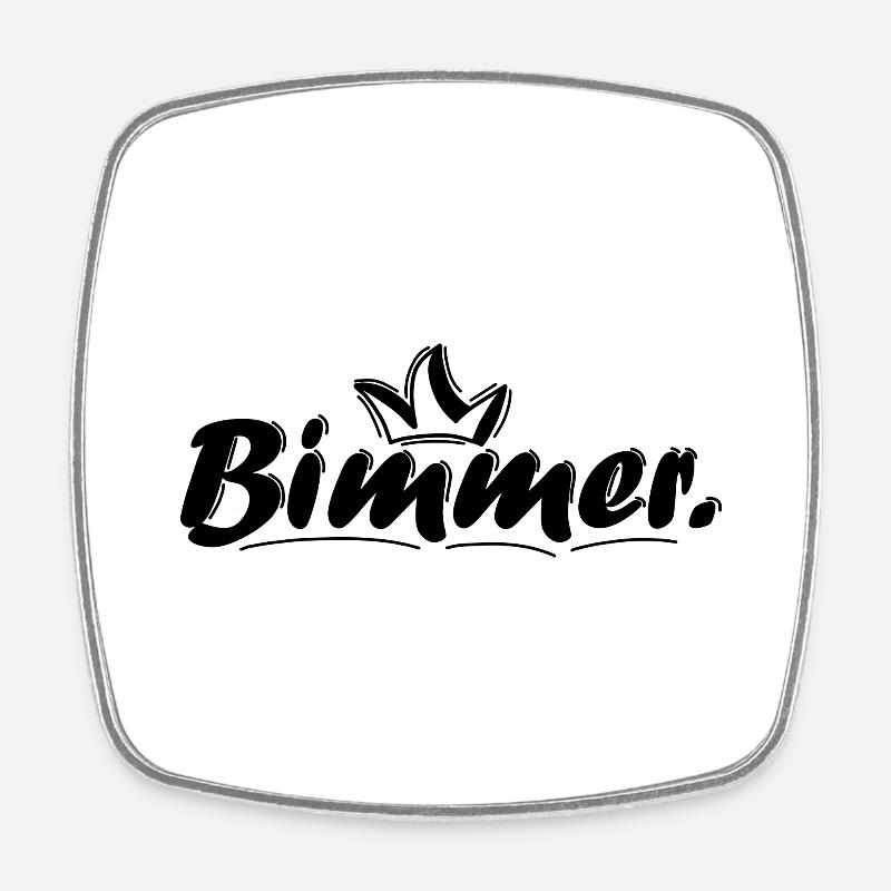 couronne bimmer - Magnet carré - blanc