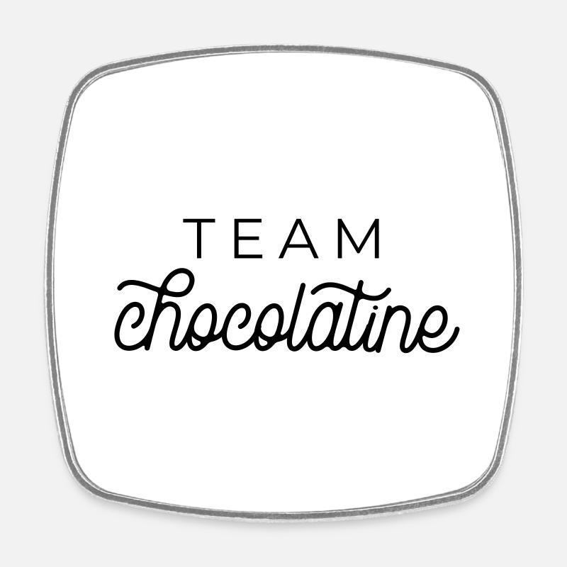 Team Chocolatine - Square fridge magnet - white