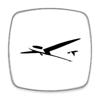Segelflugzeug Segelfliegen Segelflieger Pilot - Viereckiger Kühlschrankmagnet - Weiß - Vorne