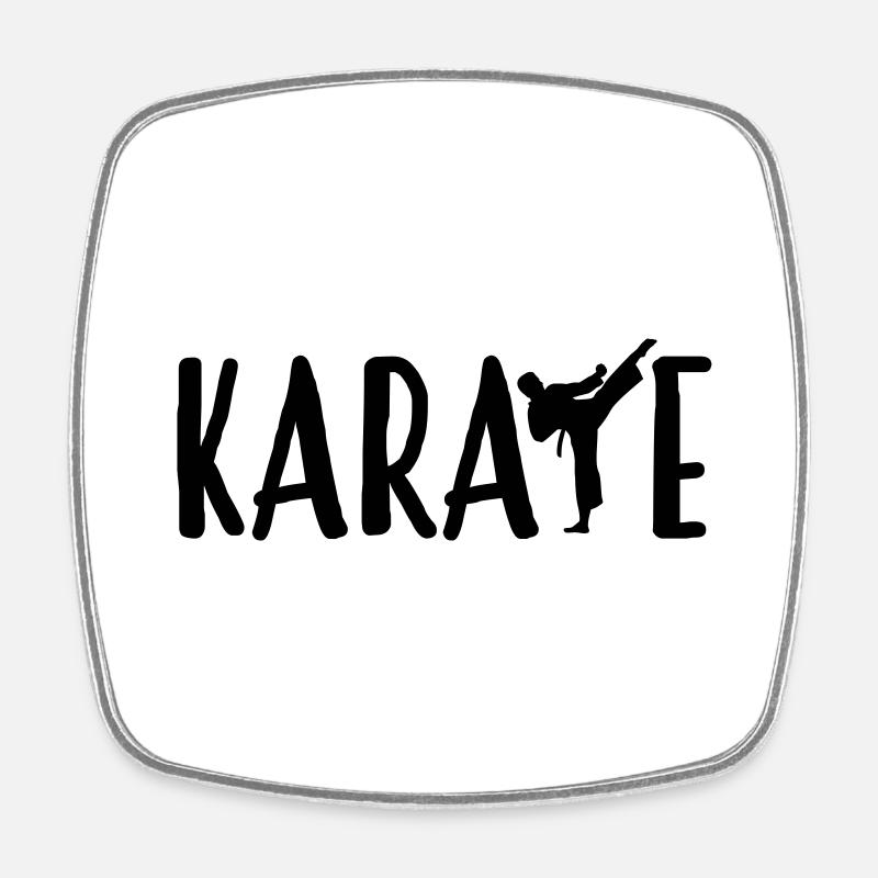 Karate - Karateka - Magnet carré - blanc