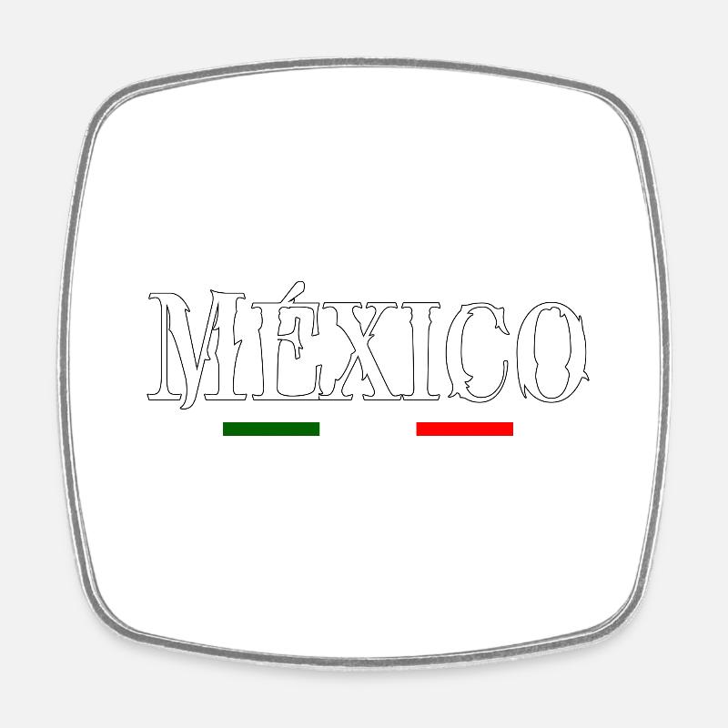 México - Viereckiger Kühlschrankmagnet - Weiß
