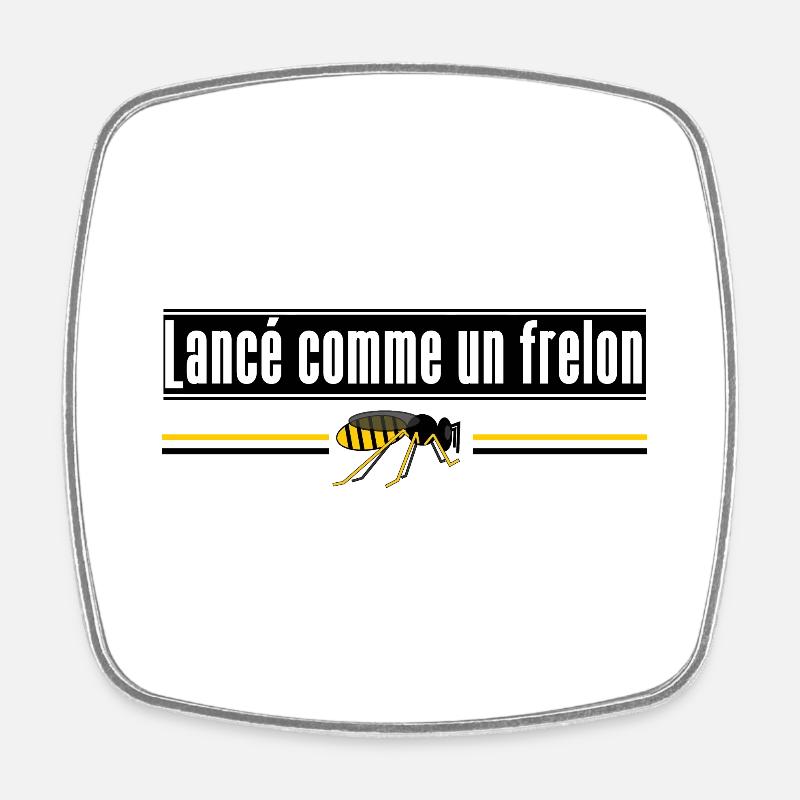 FRELON - Magnet carré - blanc
