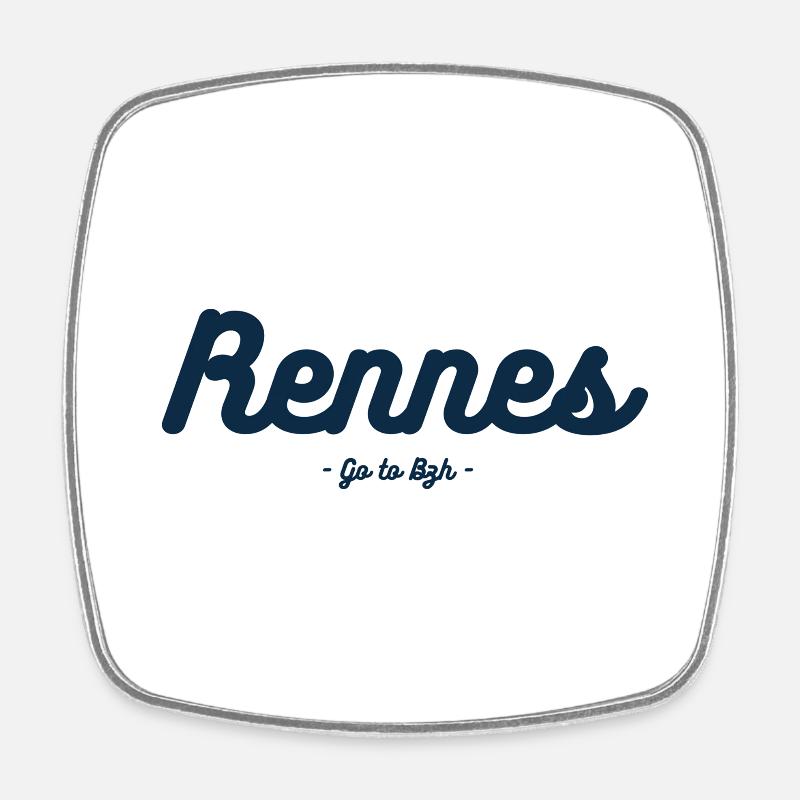 Rennes - Magnet carré - blanc