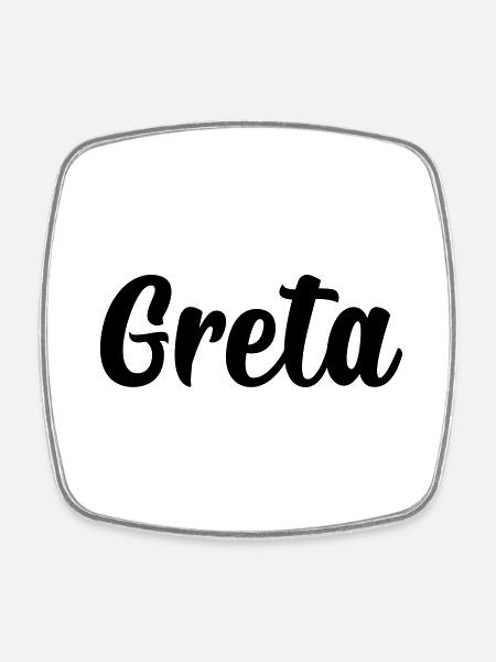 Greta - Viereckiger Kühlschrankmagnet - Weiß