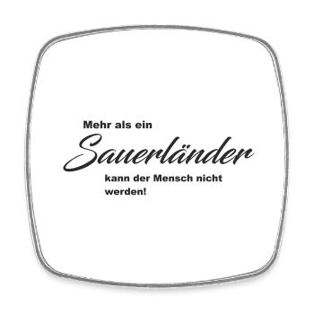 Mehr als ein Sauerländer - Viereckiger Kühlschrankmagnet - Weiß - Vorne