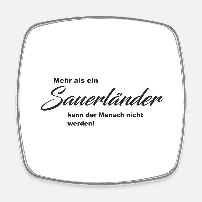 Mehr als ein Sauerländer - Viereckiger Kühlschrankmagnet - Weiß