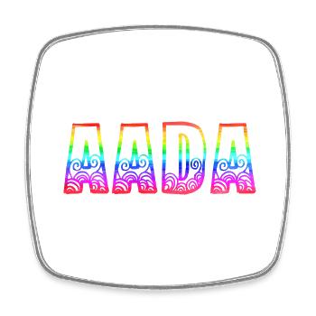 aada rs regenbogen - Viereckiger Kühlschrankmagnet - Weiß - Vorne