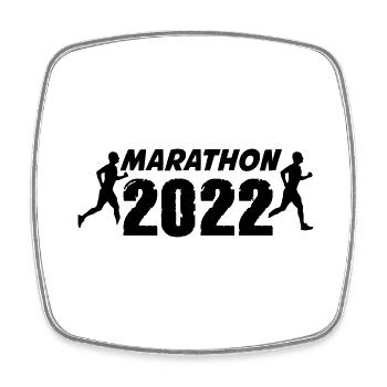 Marathon 2022 - Square fridge magnet - white - Front