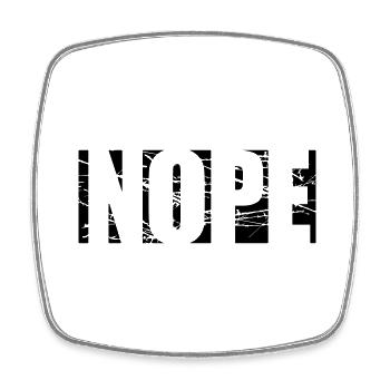 Scratch Nope Logo - Square fridge magnet - white - Front