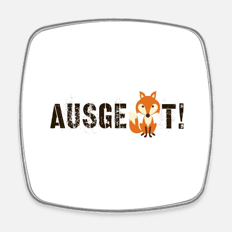 FUCHS - Ausgefuchst - Viereckiger Kühlschrankmagnet - Weiß