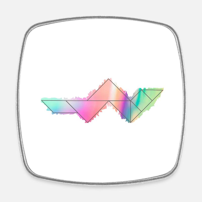 Tangram Worm Neon Edition No. 1 - Square fridge magnet - white