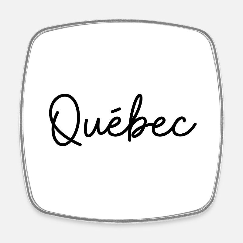 quebec city gift idea - Square fridge magnet - white
