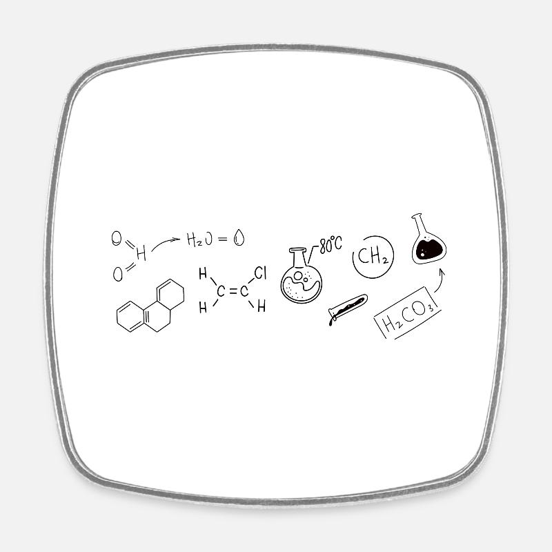 Chimie Formule structurale - Magnet carré - blanc