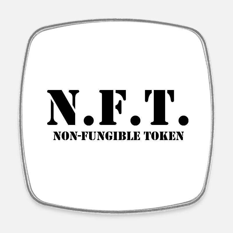 NFT non-fungible-token - Square fridge magnet - white