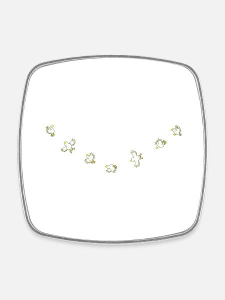 Birdies - Square fridge magnet - white