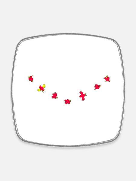 Birdies - Square fridge magnet - white
