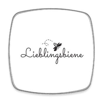 Lieblingsbiene Bienenkönigin Imker Imkerin Spruch - Viereckiger Kühlschrankmagnet - Weiß - Vorne