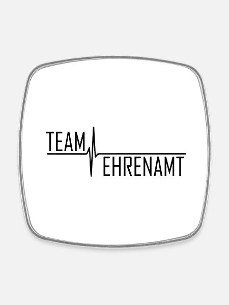 team ehrenamt wenn helfen herzenssache ist - Viereckiger Kühlschrankmagnet - Weiß