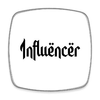 Influencer - Viereckiger Kühlschrankmagnet - Weiß - Vorne