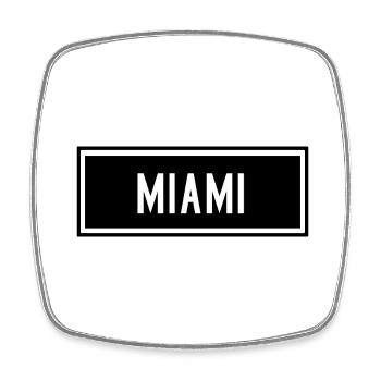 Miami - Square fridge magnet - white - Front