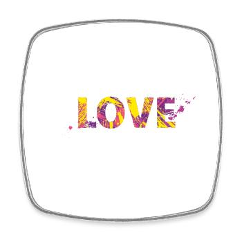 Amour - Magnet carré - blanc - Devant