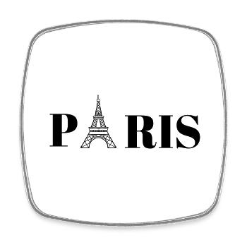 Eiffelturm Paris - Viereckiger Kühlschrankmagnet - Weiß - Vorne
